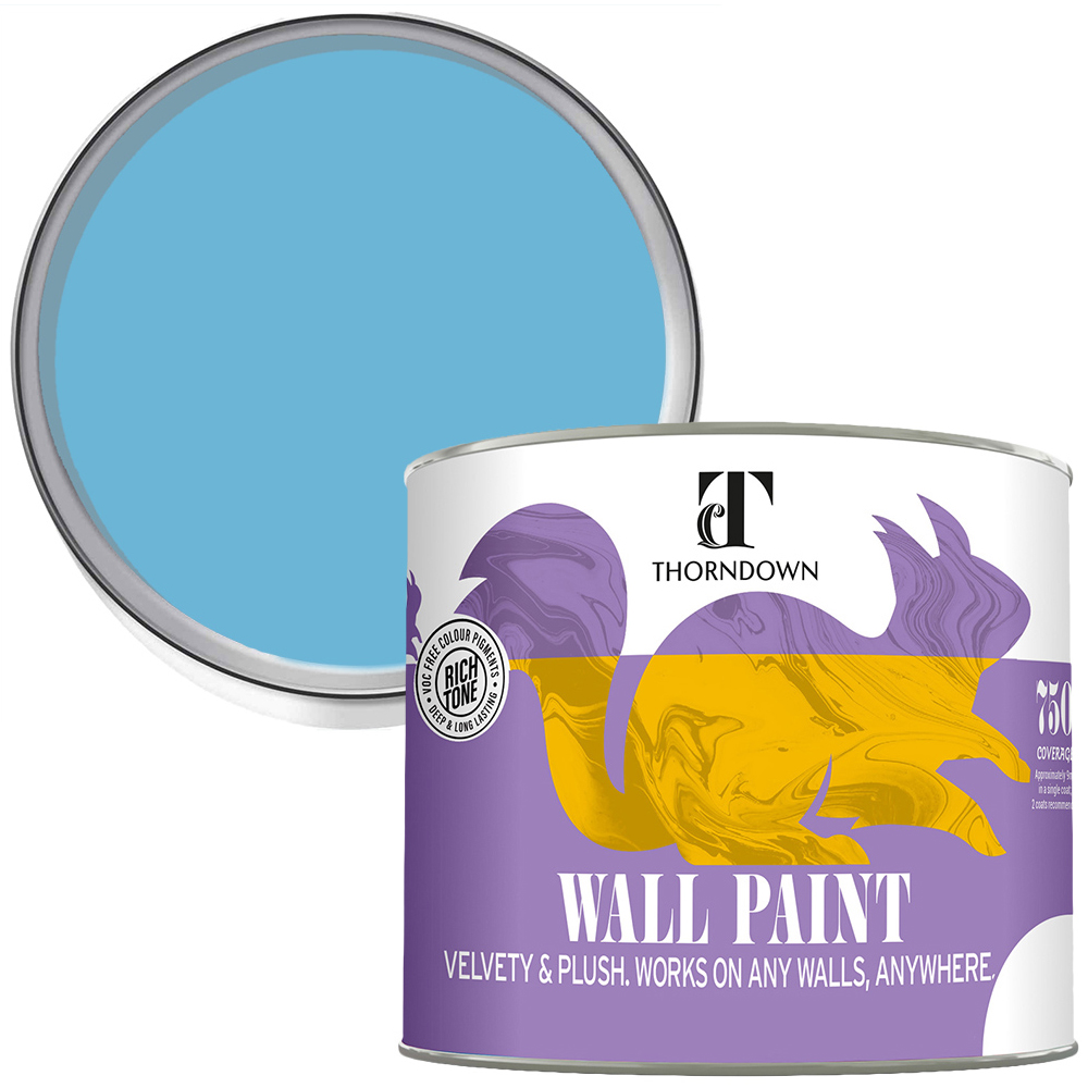 Thorndown Walls and Ceilings Adonis Blue Matt Paint 750ml Image 1