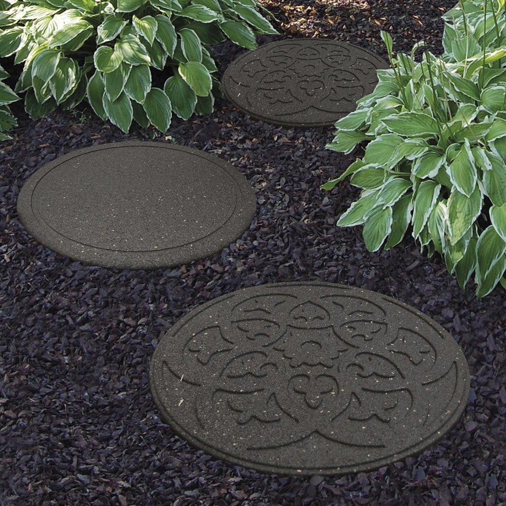 Primeur Grey Scroll Stepping Stone 45cm 2 Pack Image 2