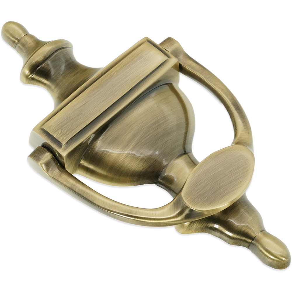 Spira Brass Antique Brass Victorian Small Door Knocker Image 3