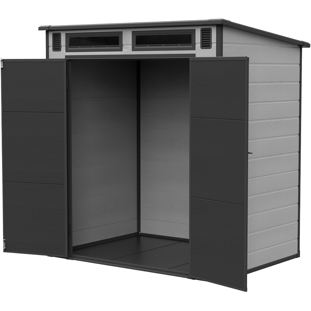 Living and Home 6 x 4ft Plastic Garden Storage Shed with Built-In Floor Image 4
