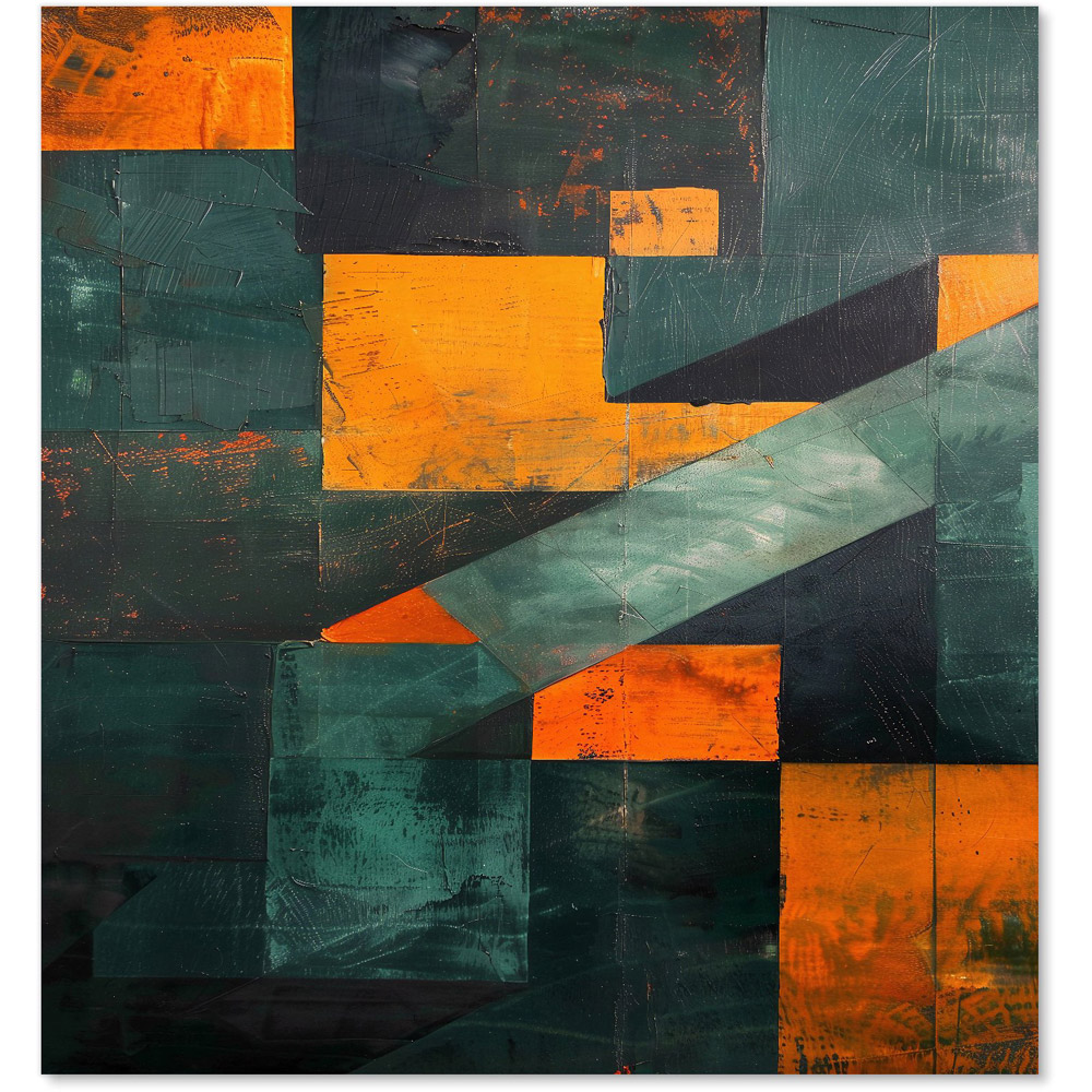 Warren Reed Designer Dynamic Angles Glass Kitchen Splashback 75 x 70cm Image 2