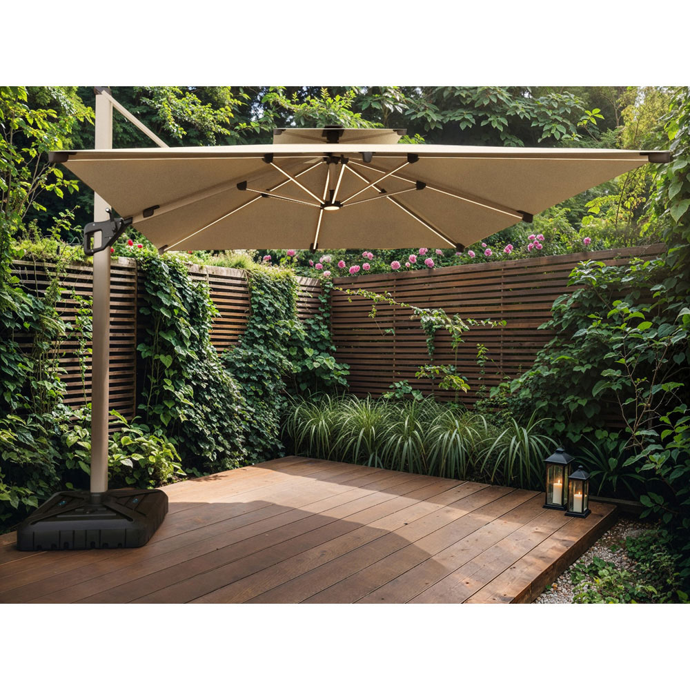 SOLACE+CO Soleil Solar LED Garden Parasol Image 2