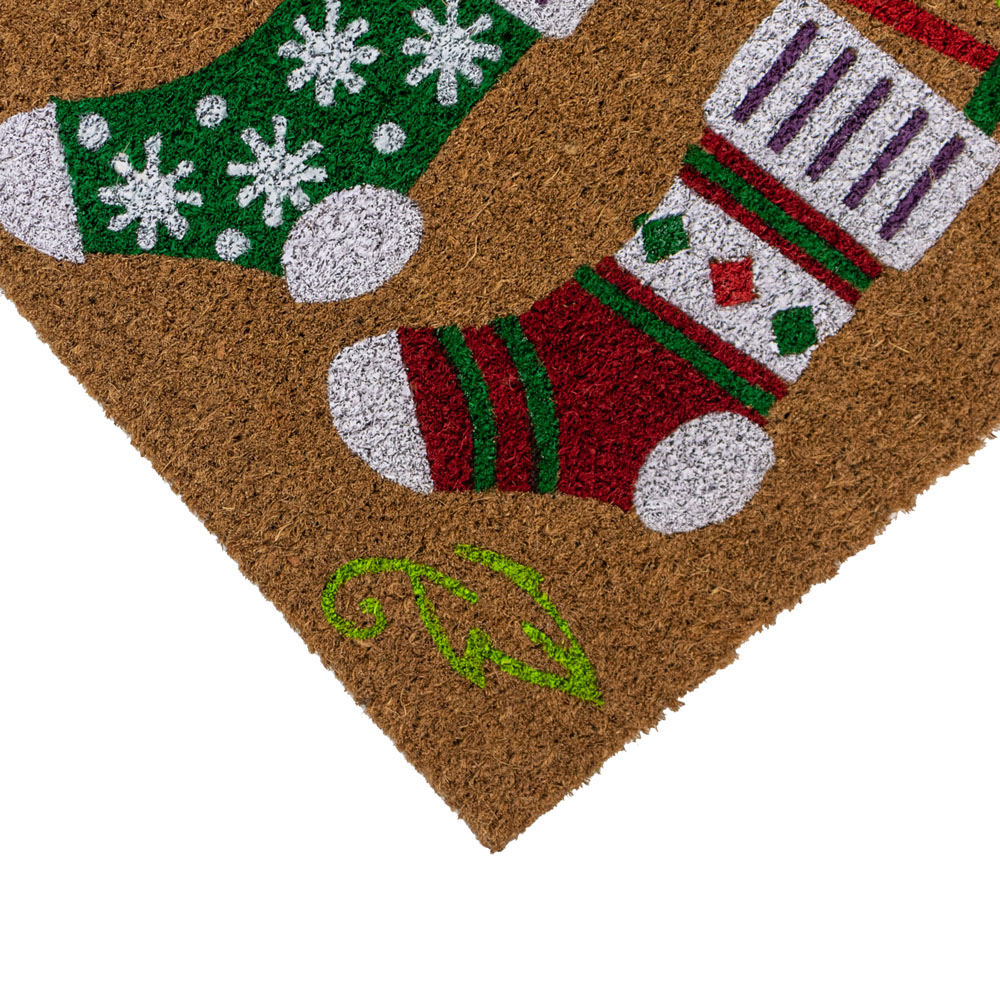 JVL Latex Backed Coir Stockings Entrance Doormat 40 x 58cm Image 3