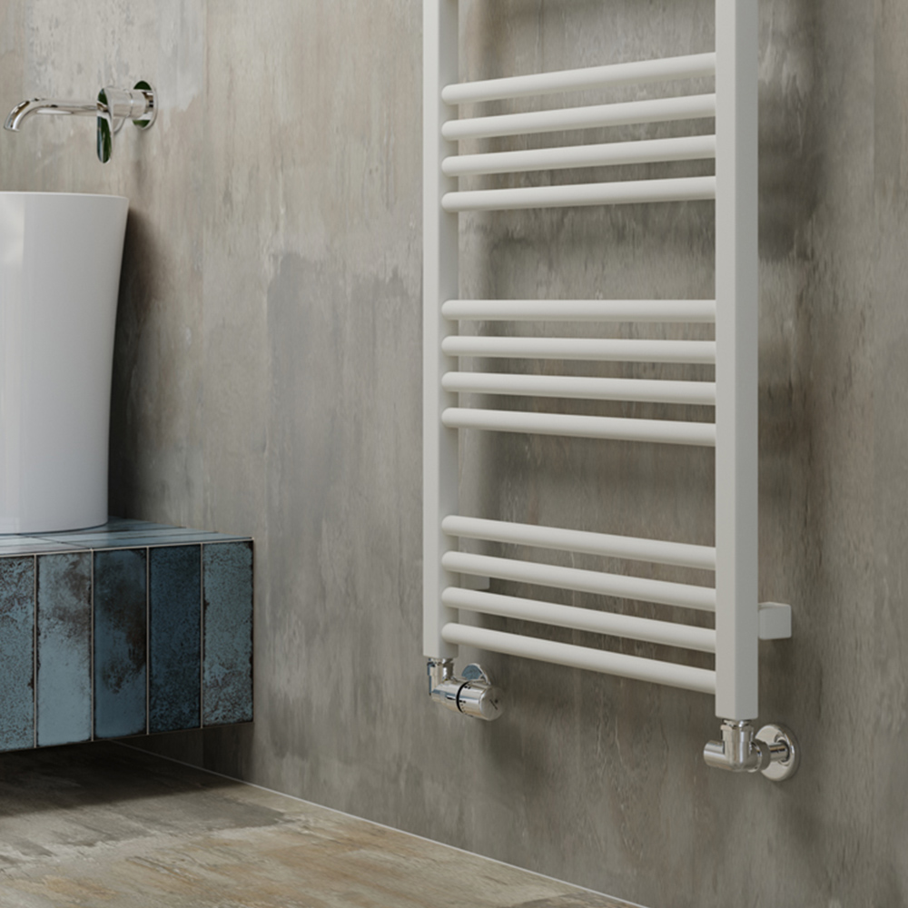 Terma Fiona 200BTU Soft Matt White Heated Towel Rail 1380 x 500mm Image 6