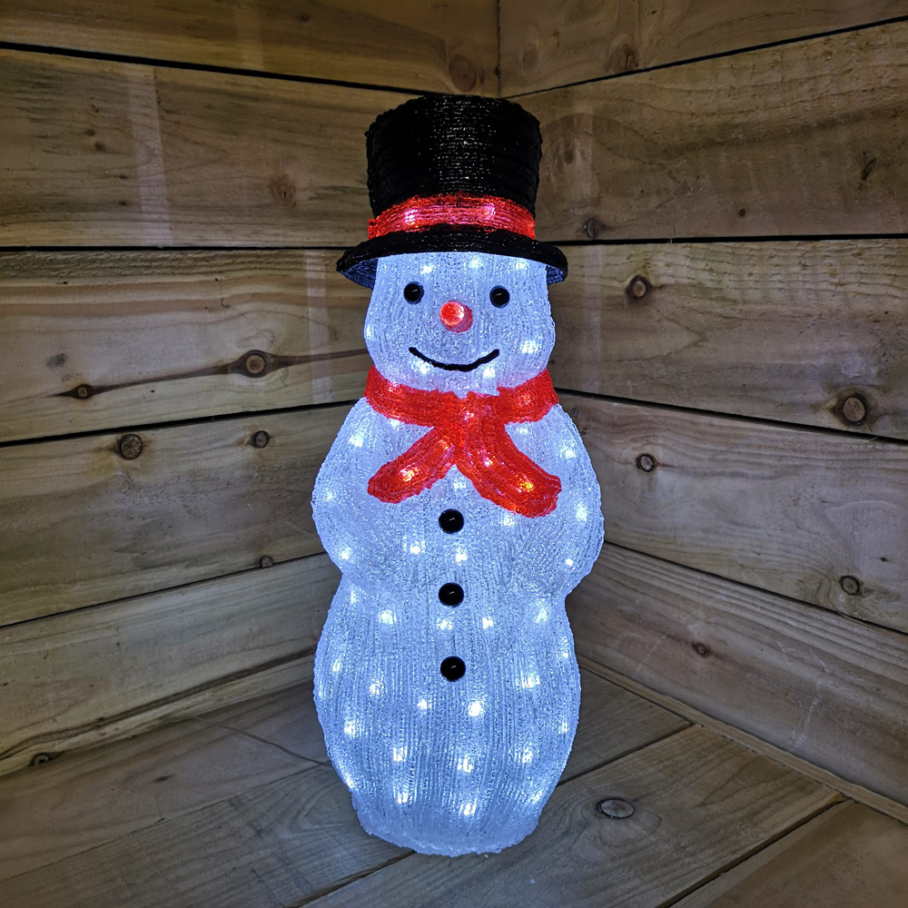 Samuel Alexander Acrylic Snowman LED Outdoor Christmas Decoration Image 4