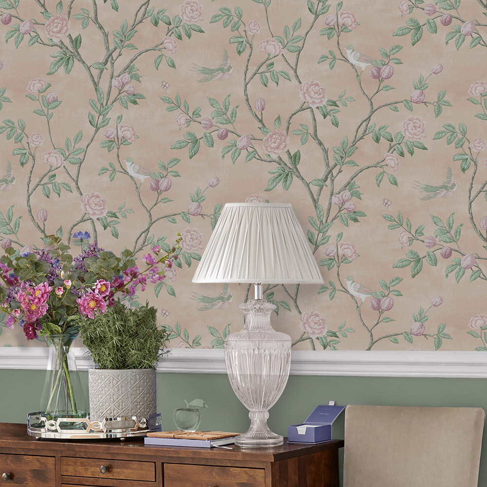 Laura Ashley Eglantine Blush Wallpaper Image 3
