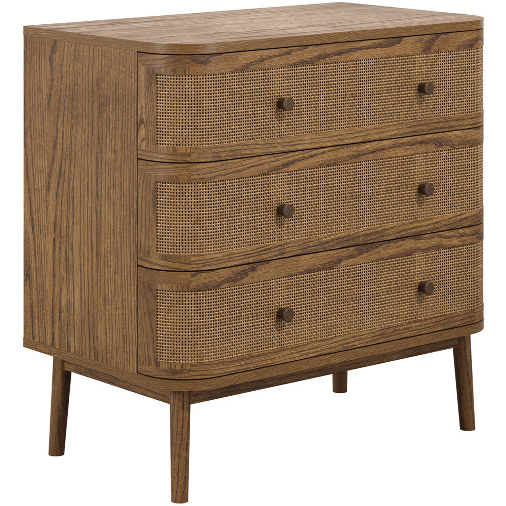 LPD Home Callie Smoked 3 Drawer Chest of Drawers Image 2