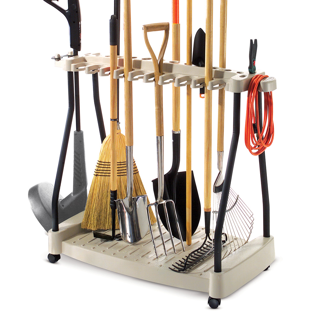 Suncast Garden Tool Rack with Wheels Image 3
