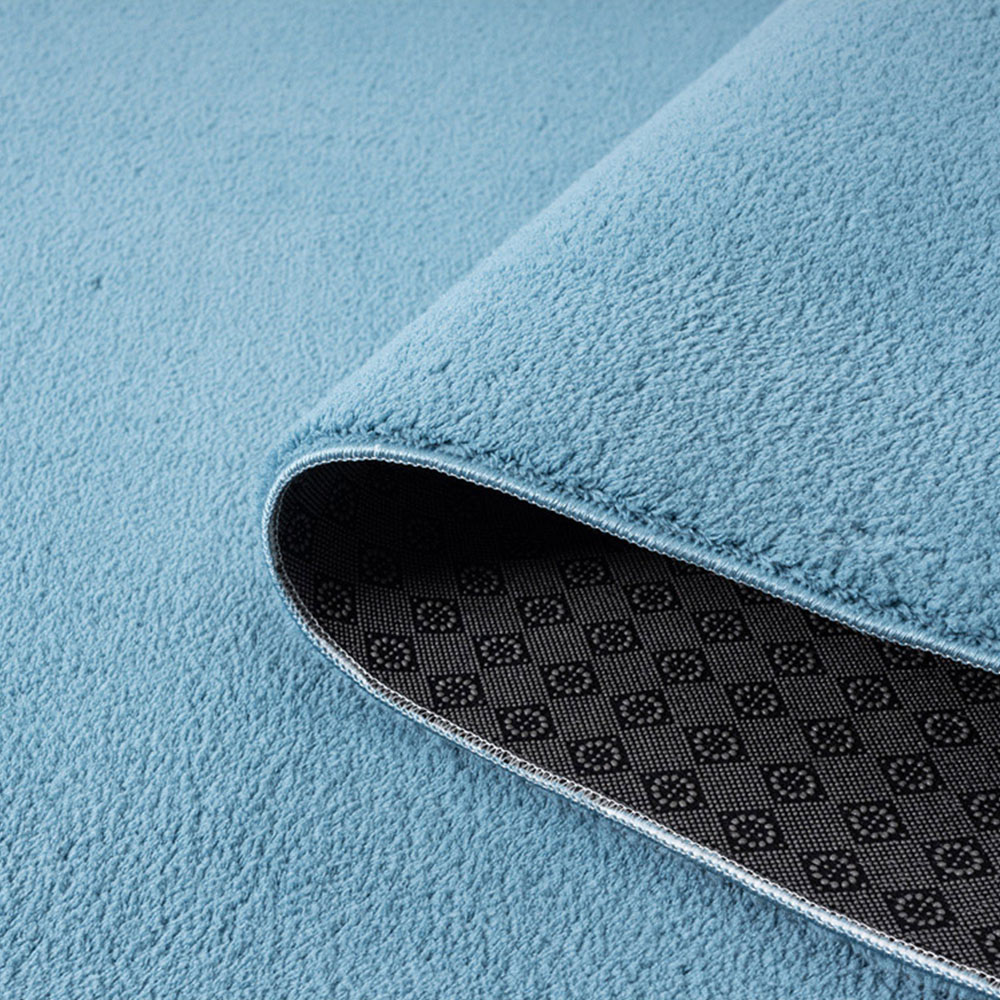 Desire Rugs Comfy Blue Anti Slip Felt Backing Rug 80 x 120cm Image 4