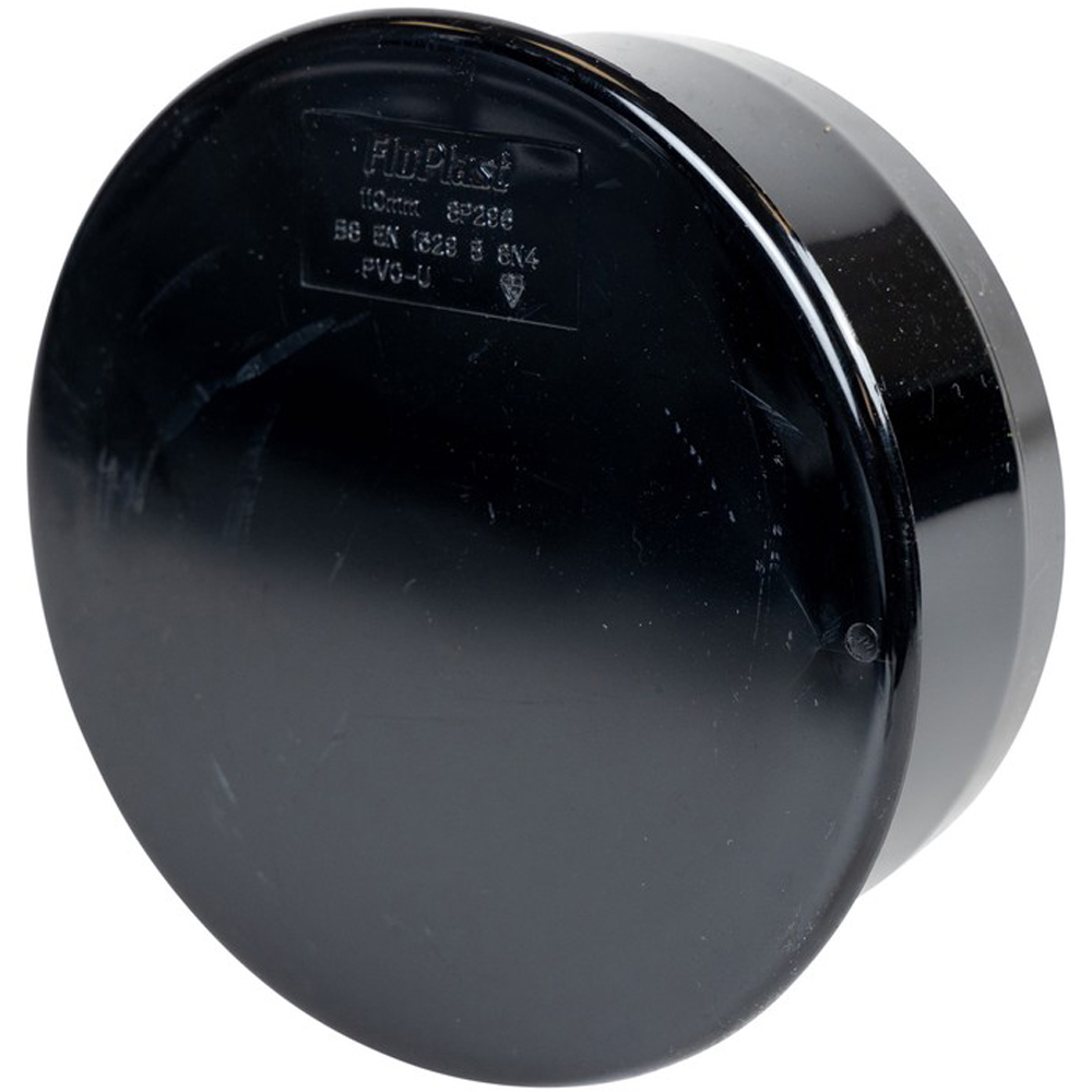 FloPlast Ring Seal Soil Socket Plug Black 110mm Image 4