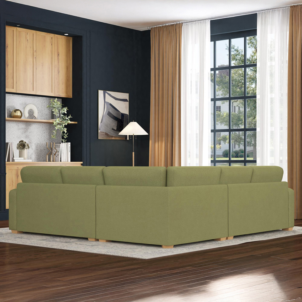 Theadford 4 Seater Venice Olive Fixed Back Corner Sofa Image 6