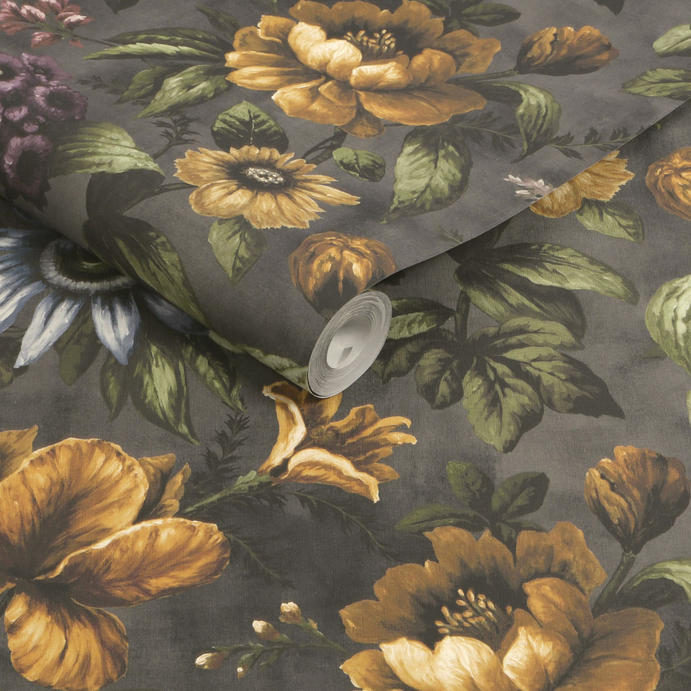 Superfresco Easy Gardenia Charcoal Wallpaper Image 2
