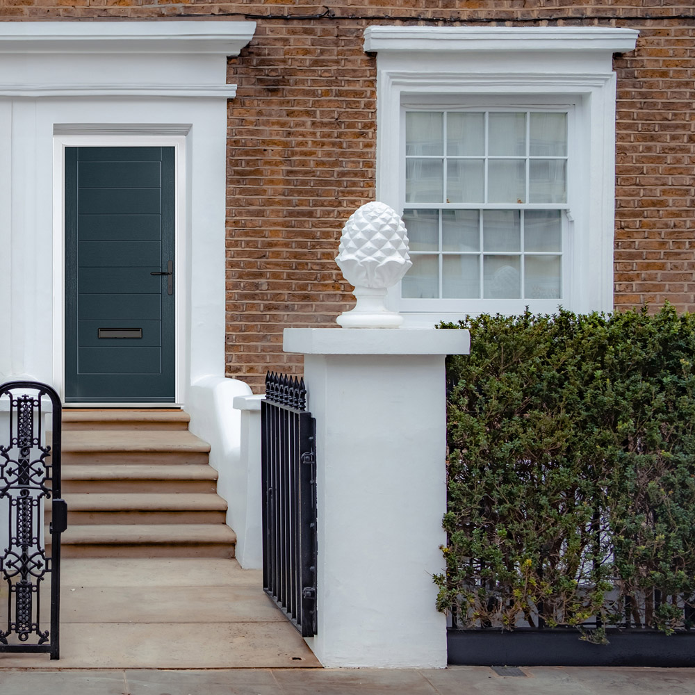 Crystal-Direct Monza Solid Anthracite Grey GRP No Glass Left Hand Open Front Door 890 x 2090mm Image 2