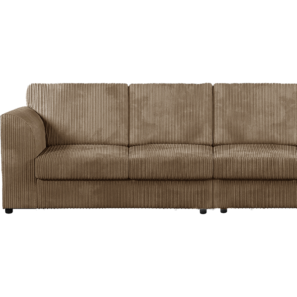 Luxor 4 Seater Coffee Jumbo Cord Full Back Sofa Image 3