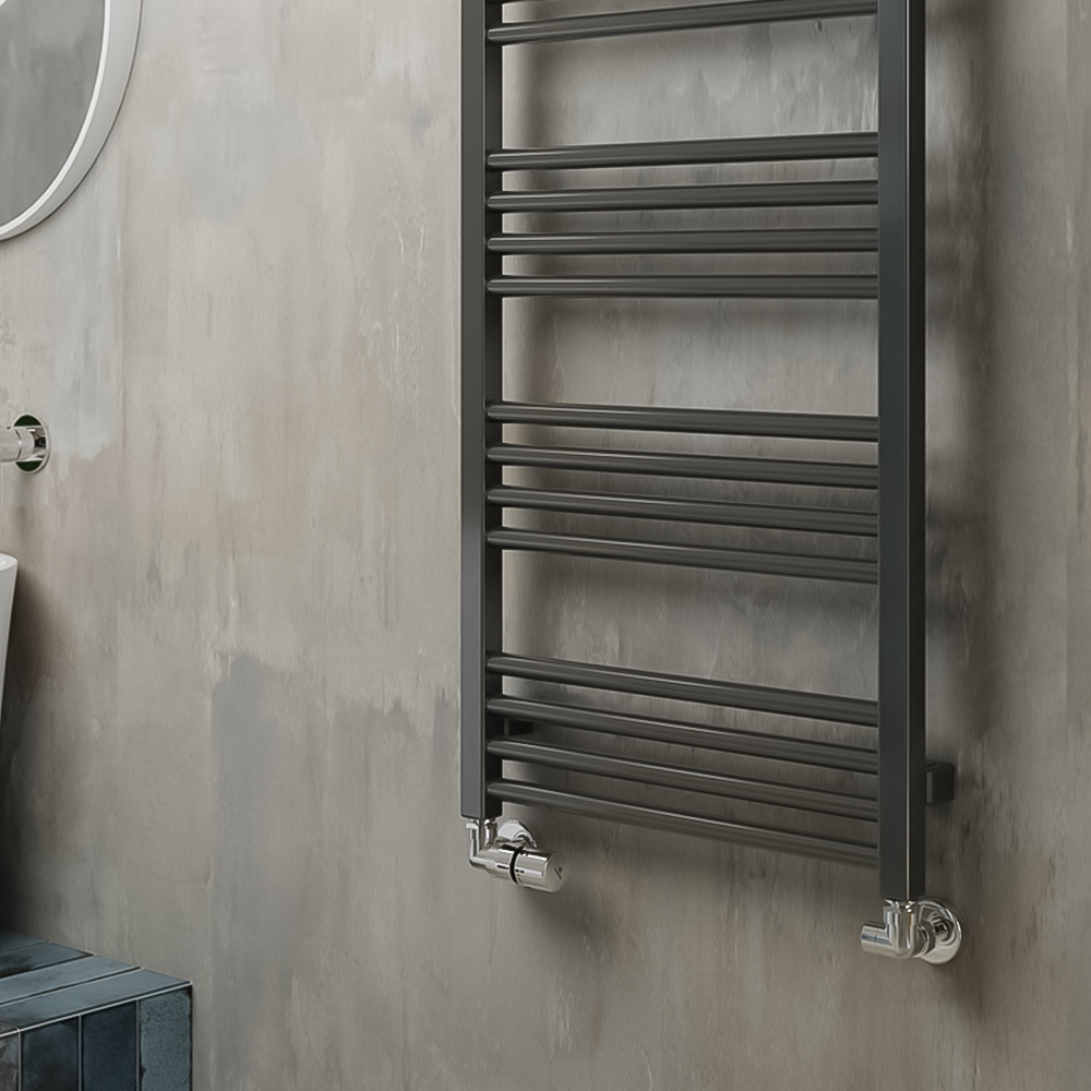 Terma Fiona 1661BTU Sparkling Grey Heated Towel Rail 1140 x 500mm Image 6