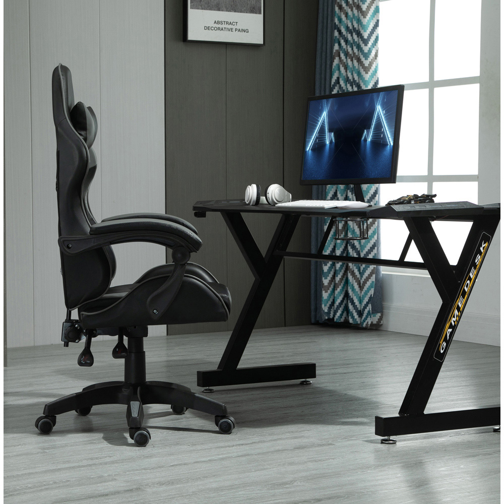 Grey Tilt and Swivel Computer Chair Image 4