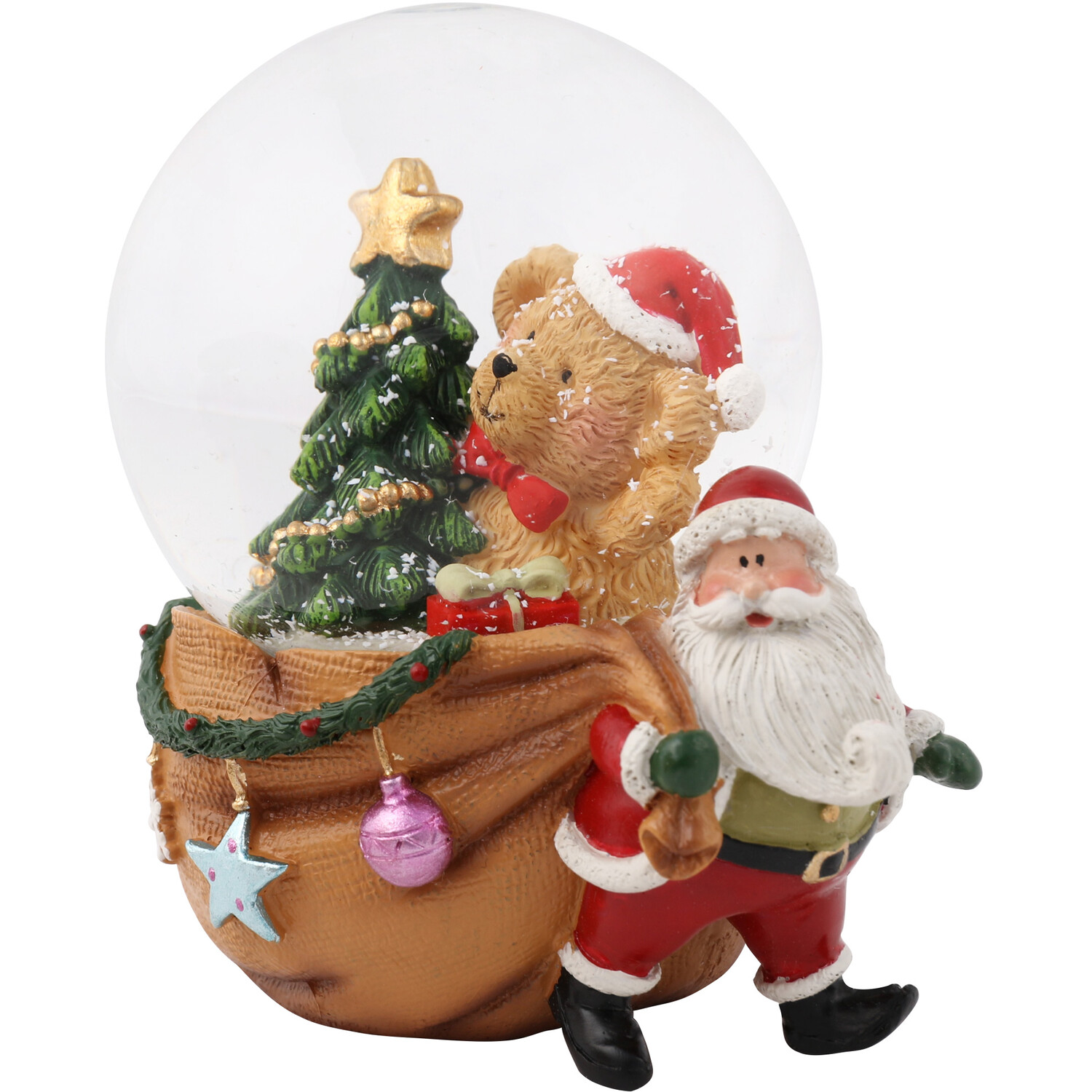 Cute Bear and Santa Snowglobe Image 2