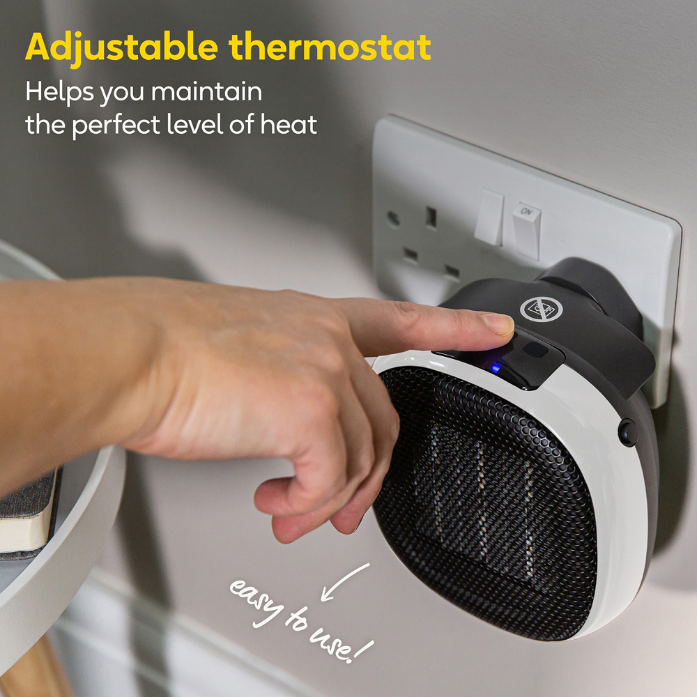 Russell Hobbs RHPH7001W White Ceramic Plug Heater 700W Image 6