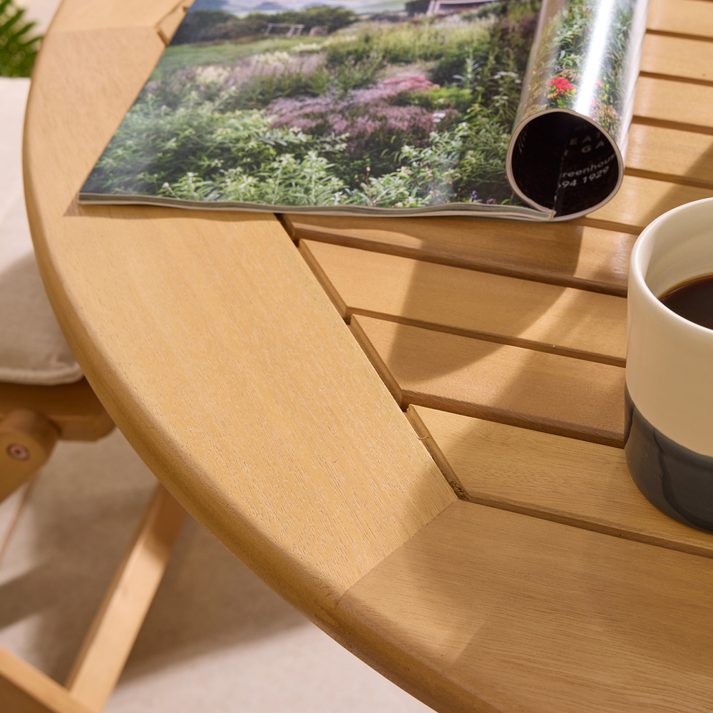 Rowlinson Ashdown 6 Seater Round Folding Dining Set with Cushions Image 5