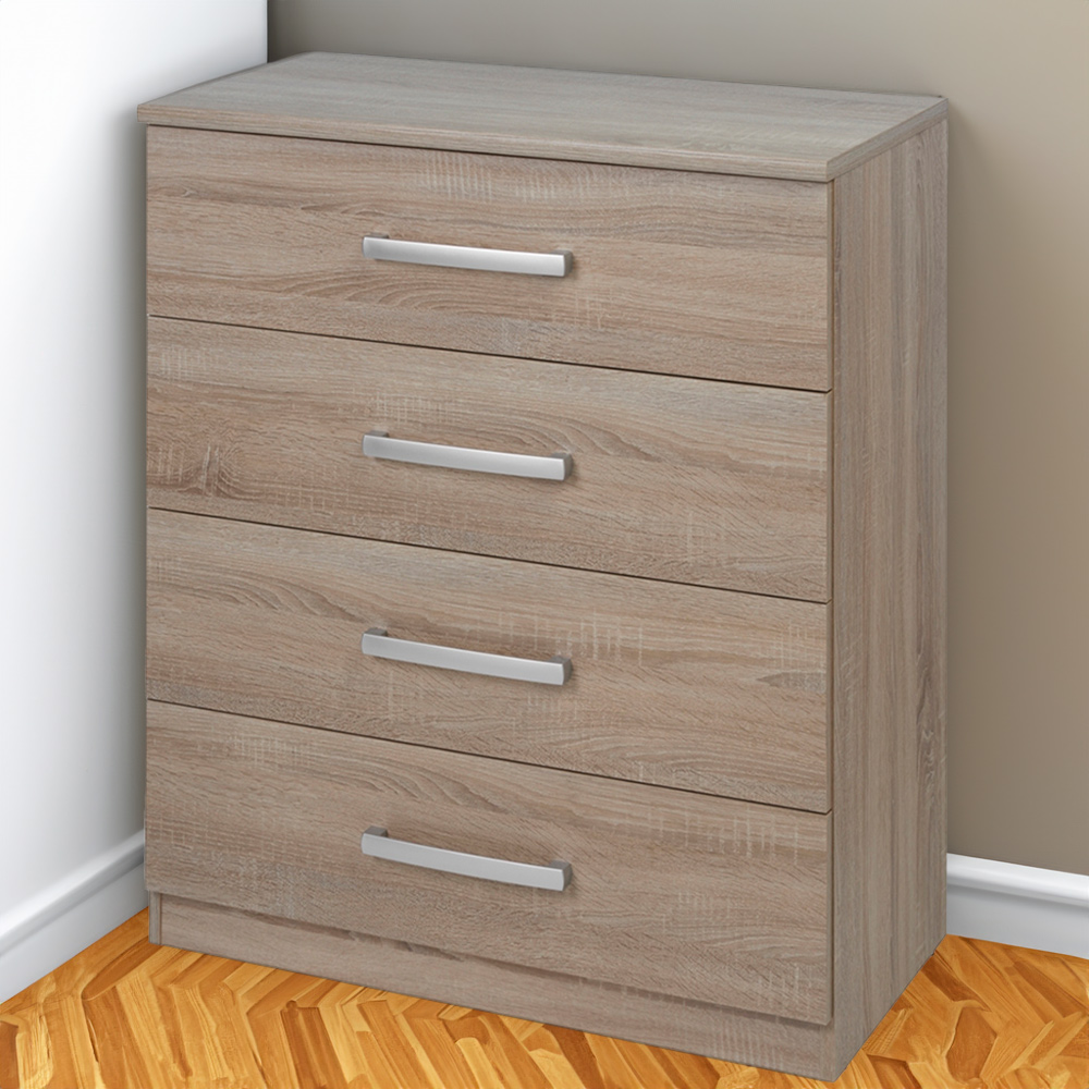 Riviera 4 Drawer Light Oak Storage Chest Image 1