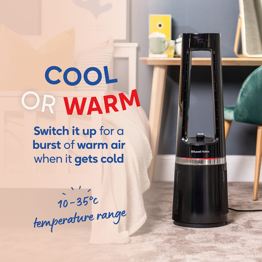 Russell Hobbs Black Bladeless Cool and Heat Fan with Remote Image 7