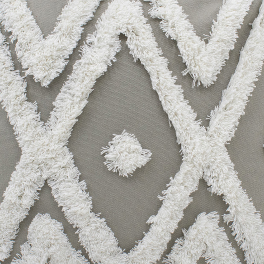 Intimates Bergen Tufted Grey Filled Cushion 43 x 43cm 2 Pack Image 2