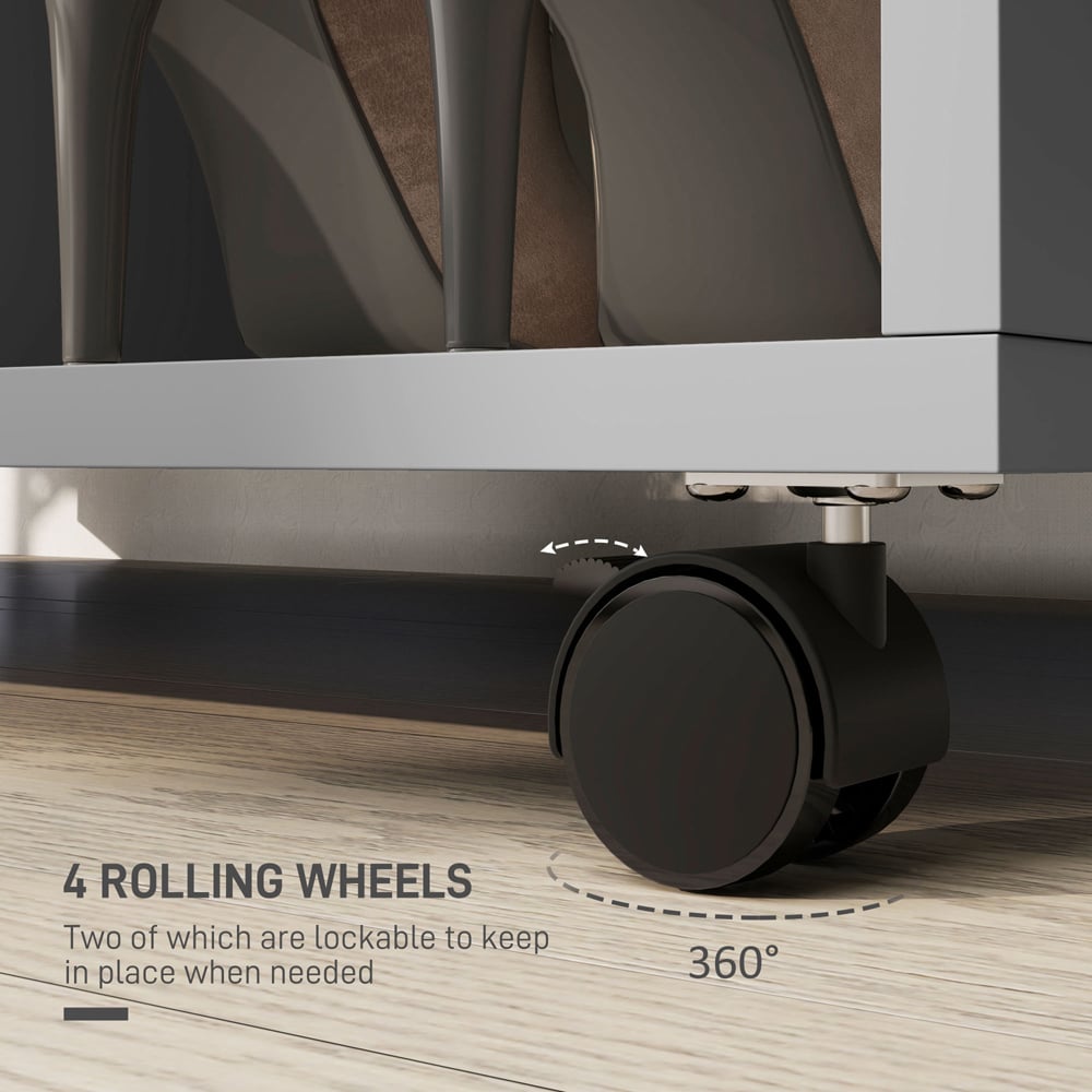 Portland 2 Shelf Grey Open Wardrobe with Hanging Rail Image 7