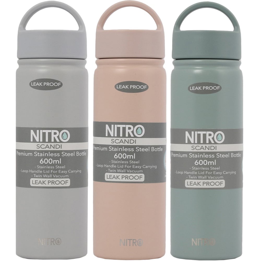 Single Nitro Scandi Stainless Steel Bottle 600ml in Assorted styles Image 1