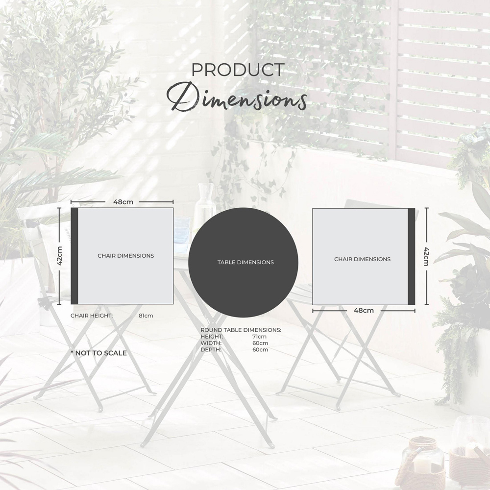 Furniturebox Cruz 2 Seater Metal Outdoor Bistro Set Mustard Yellow Image 7