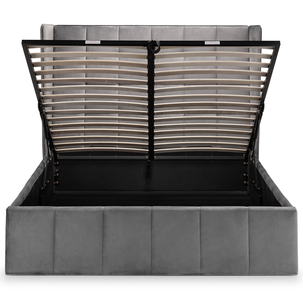 Julian Bowen Gatsby Double Light Grey Ottoman Storage Bed Image 5