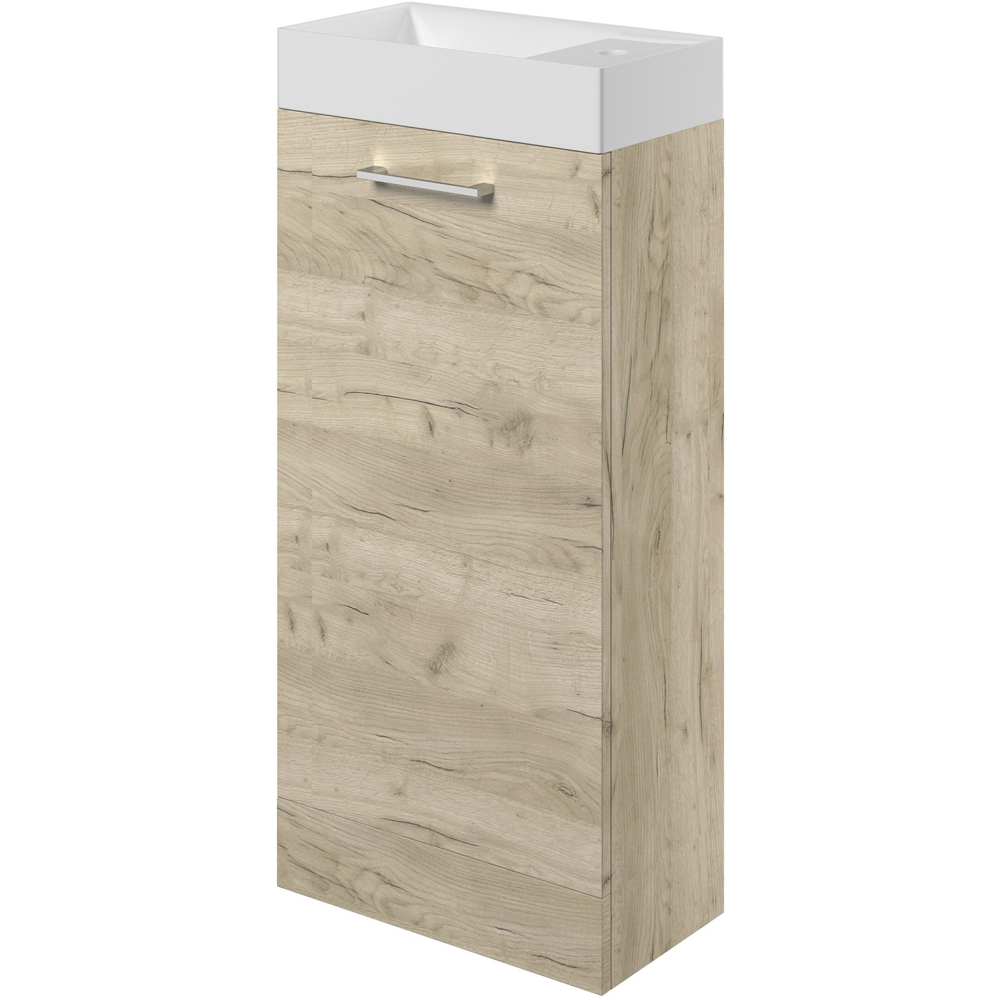 Bathstore Milford Single Door Oak Floor Standing Basin Unit 410mm Image 3