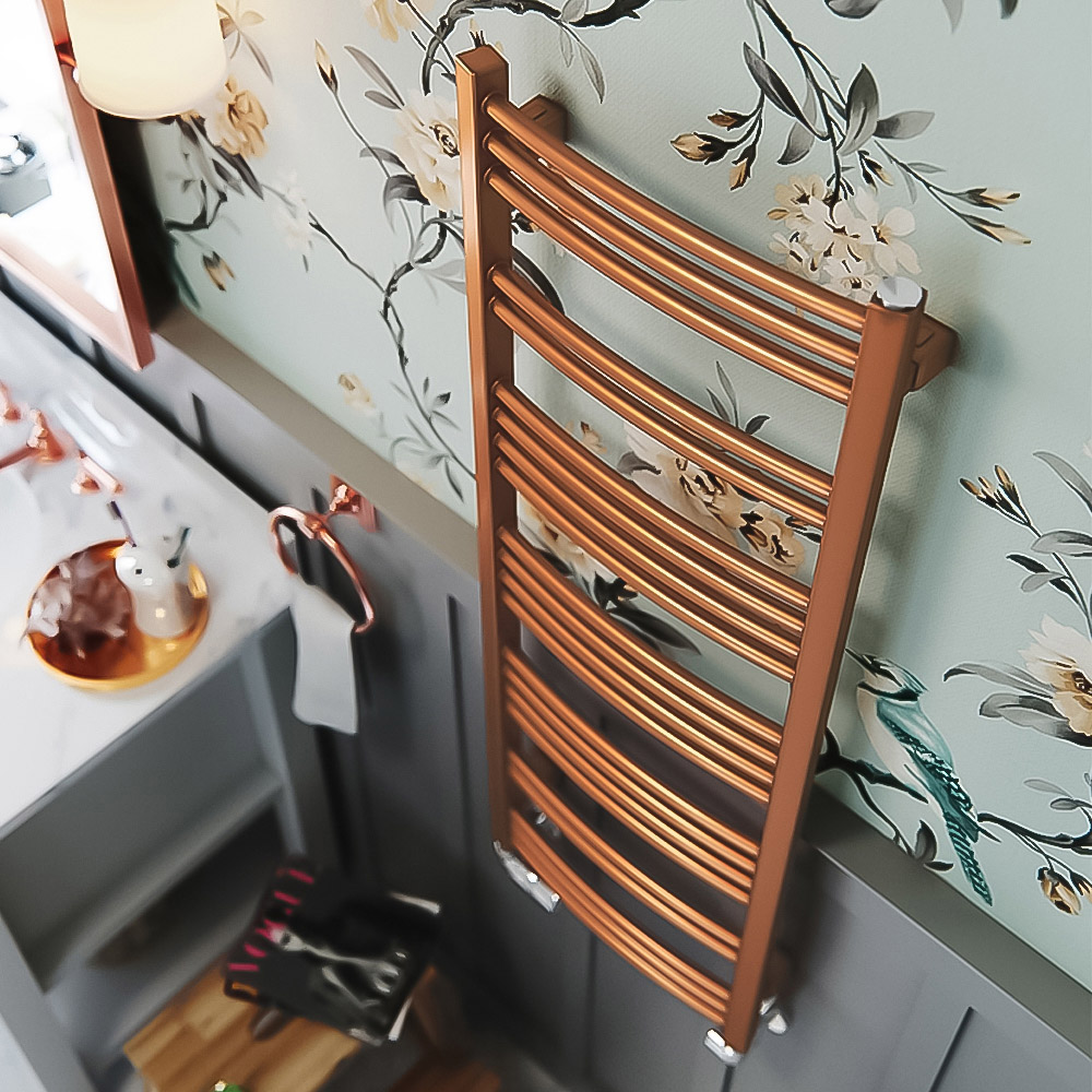 Terma Jade 1405BTU True Copper Heated Towel Rail 1150 x 400mm Image 7