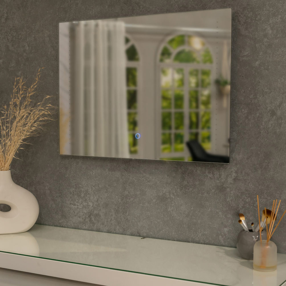ValueLights Rectangular LED Strip Light Bathroom Mirror with Touch Control Image 2