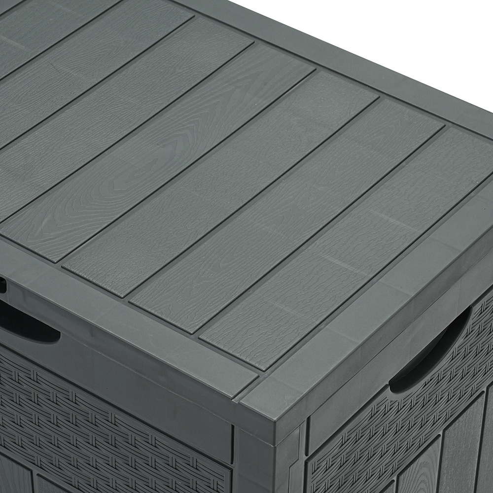 Living and Home Grey Waterproof Rattan Texture Storage Box 126L Image 4