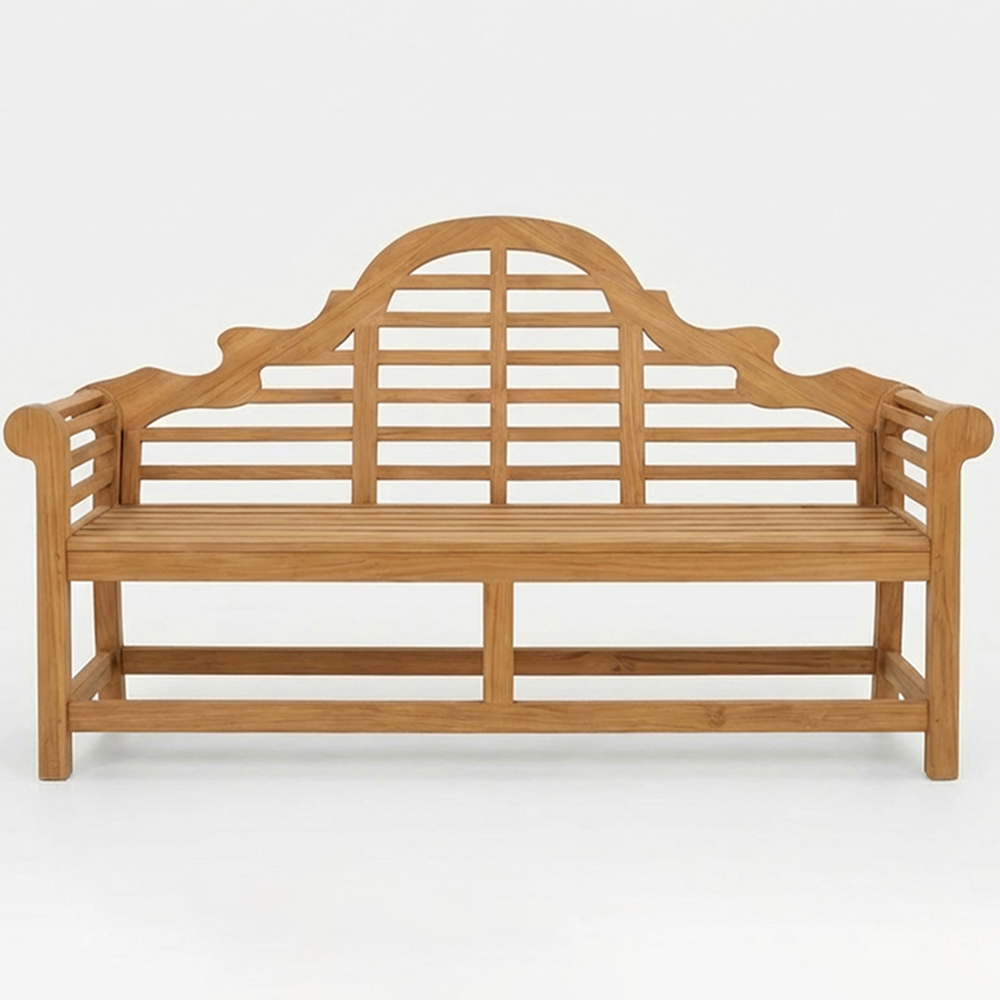Royalcraft Ciara 3 Seater Curved Lattice Backrest Acacia Wood Garden Bench Image 3