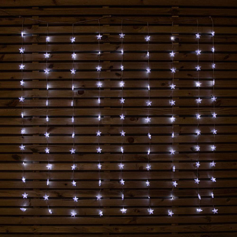 Samuel Alexander 108 White LED Christmas Star Curtain Lights 1.2 x 1.2m Image 5