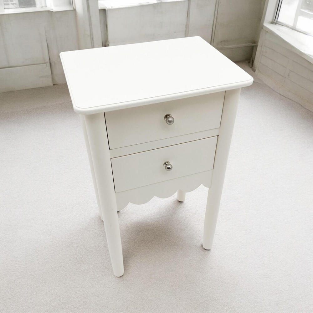 Acacia Home 2 Drawer Bedside Table Image 3
