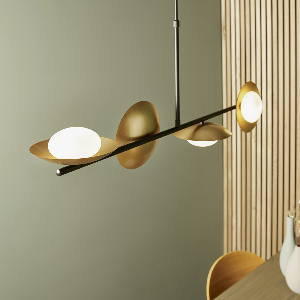 Merano Tivoli Gold and Dark Bronze 4 Light Ceiling Light Image 7