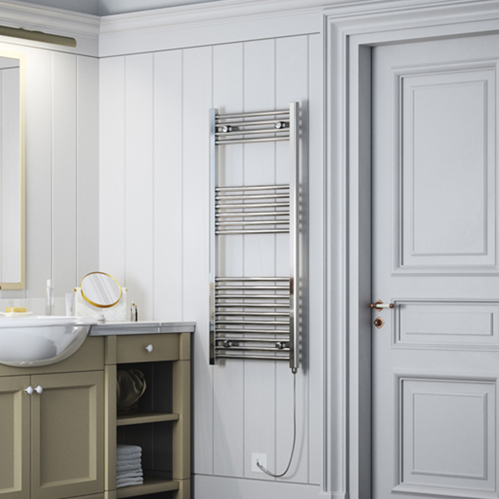 Terma Leo E 1023BTU Chrome Electric Fixed Temperature Towel Rail 1200 x 500mm Image 5