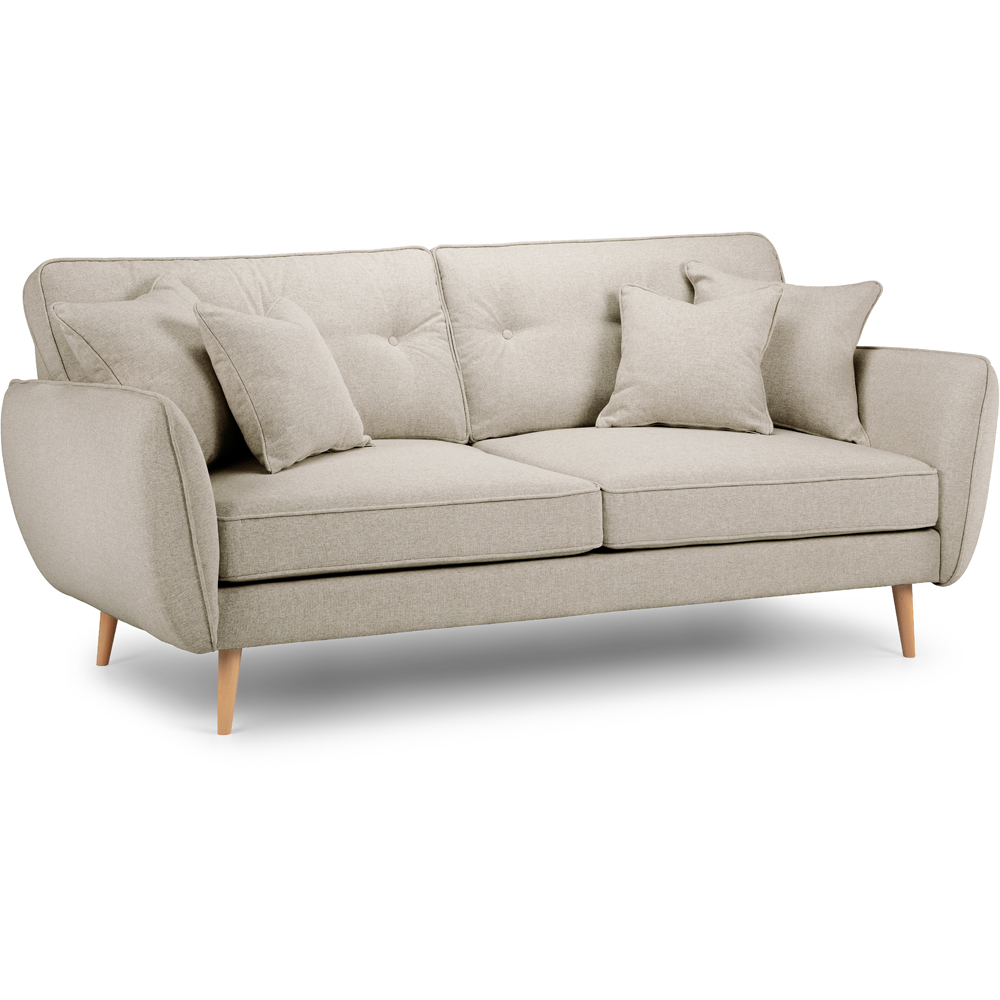 Opry Faro 3 Seater Button Back Linen Sofa Image 2