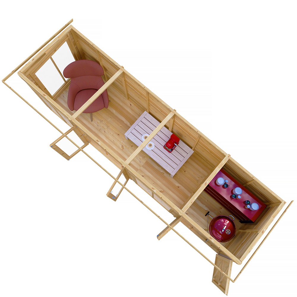 Shire Lela 16 x 4ft Double Door Summerhouse with Storage Image 3