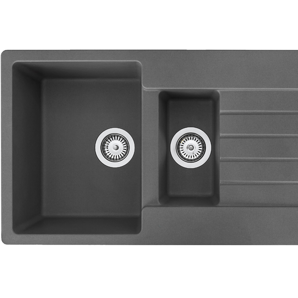 Reginox Harlem 15 GS Grey Silvery 1.5 Granite Sink 500 x 1000mm Image 2