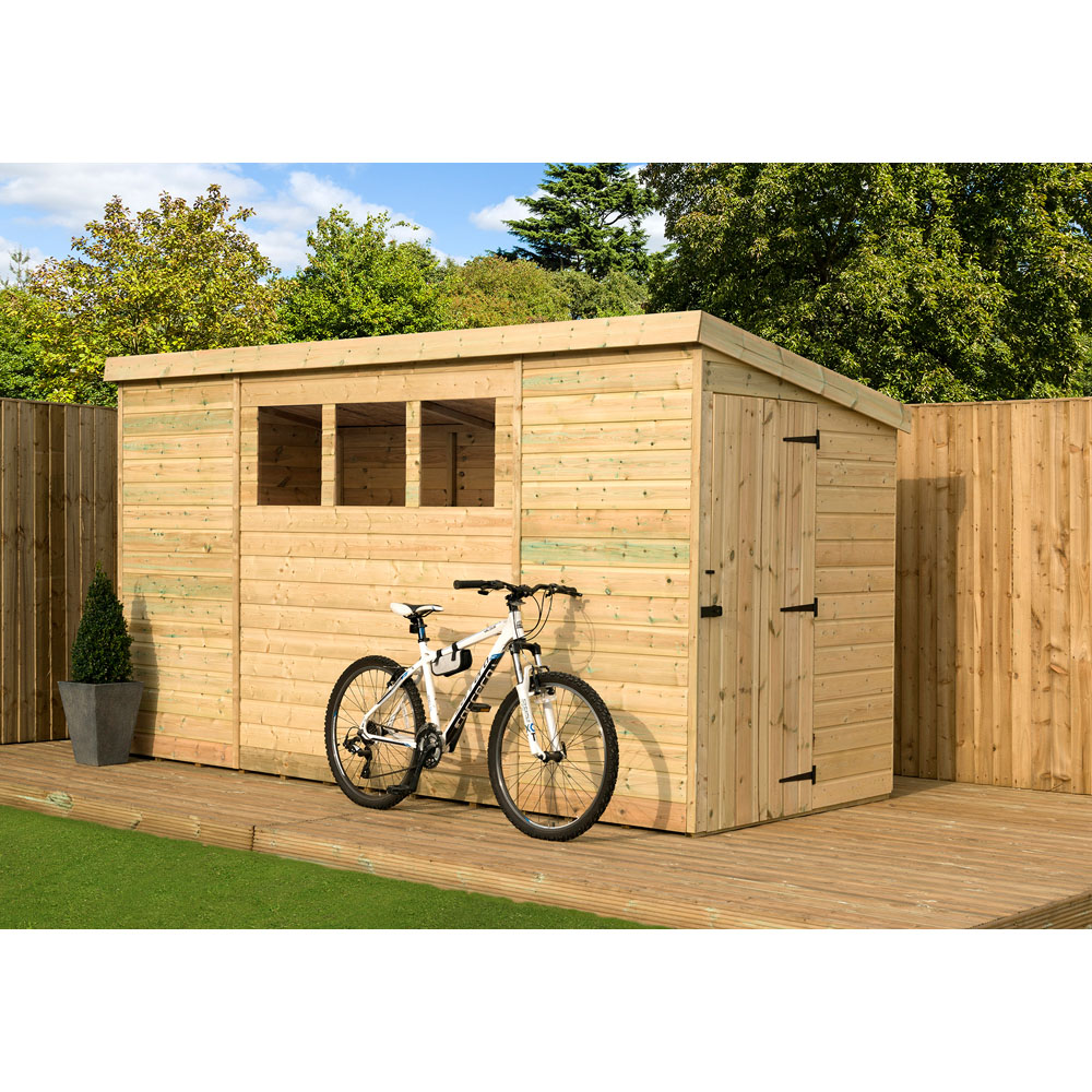 Empire Sheds 2500 10 x 5ft Side Panel Door Tongue and Groove Pent Garden Shed Image 2