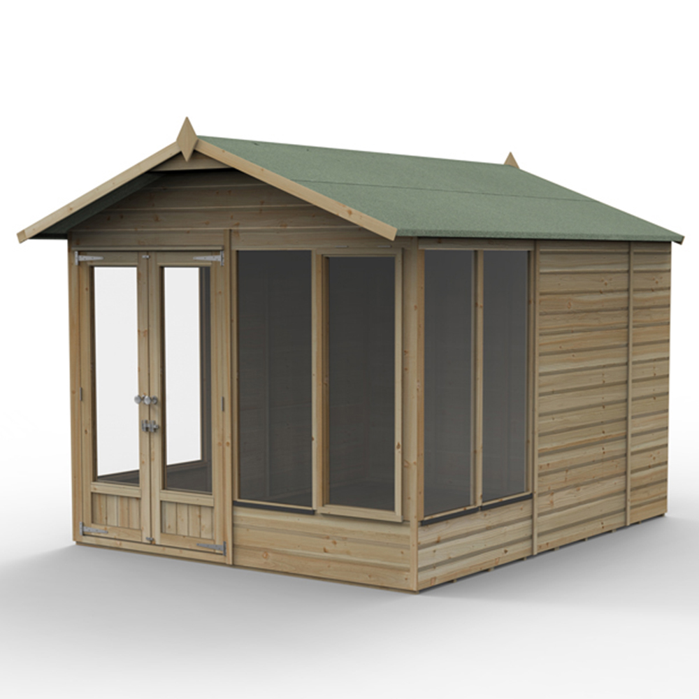 Forest Garden Beckwood 8 x 10ft Single Opening Shiplap Apex Summerhouse Image 5