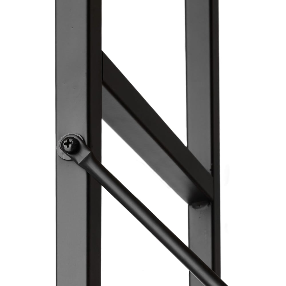 tectake Newcastle 4 Tier Dark Wood Rustic Ladder Shelf Image 5