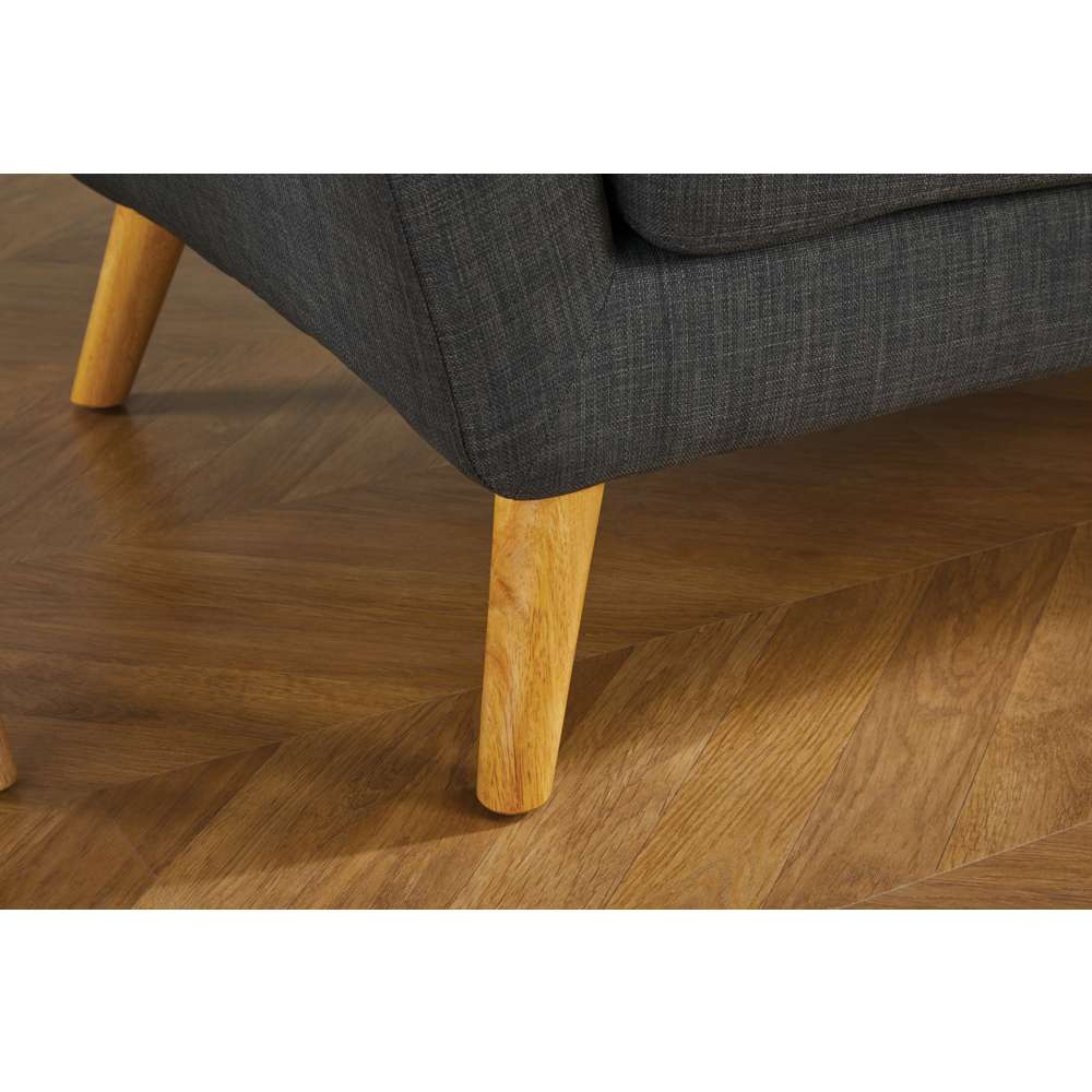 Lambeth 2 Seater Grey Fabric Sofa Image 7