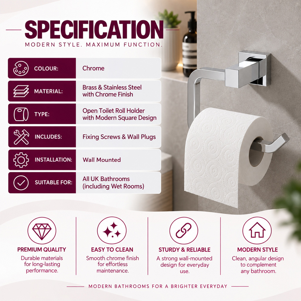 Go Bathrooms Froma Chrome Wall Mounted Toilet Roll Holder Image 4