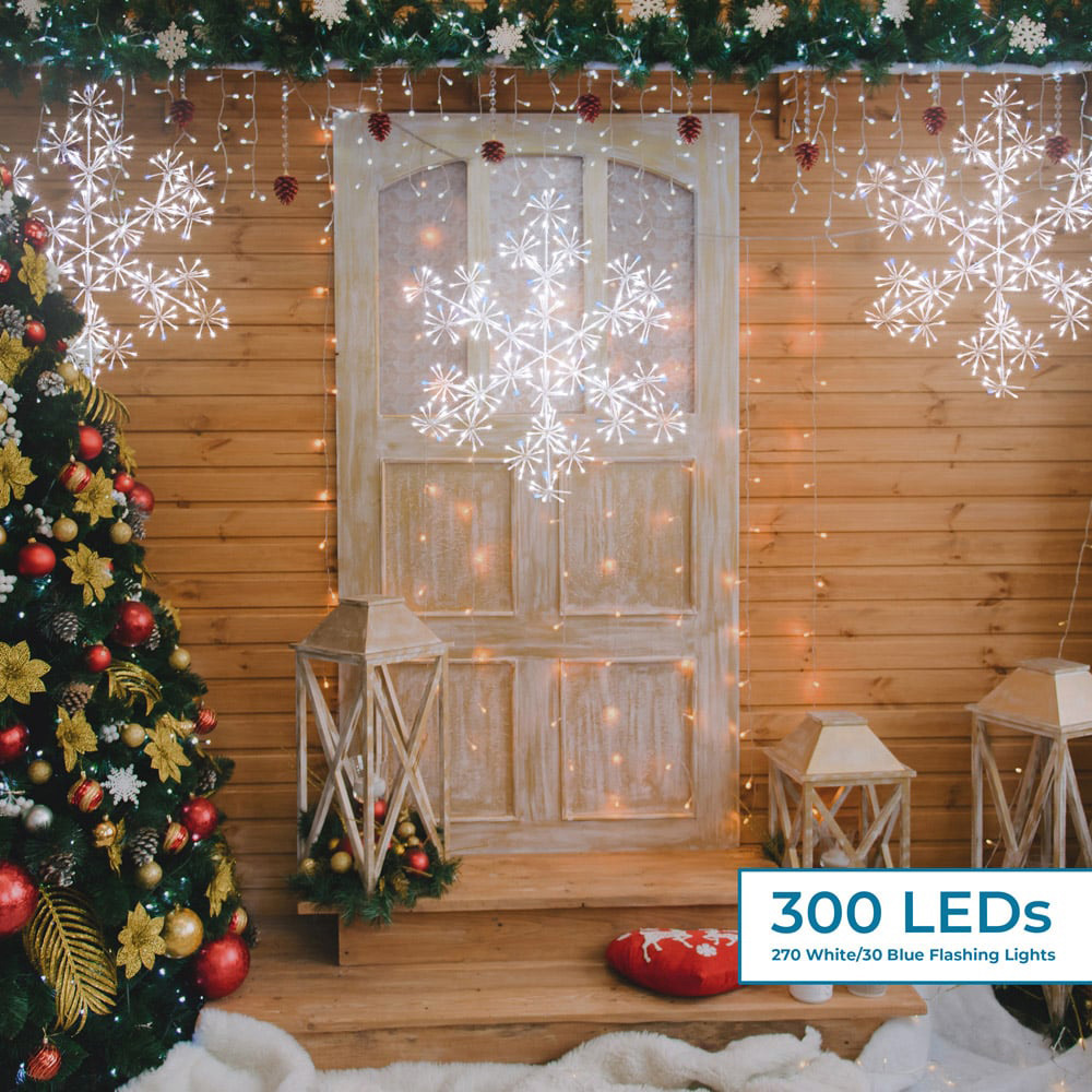 The Christmas Workshop 300 LED White Starburst Snowflake 60cm Image 6