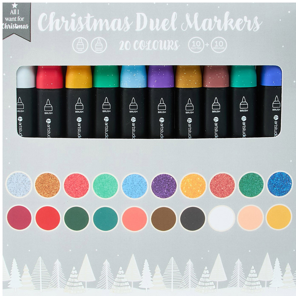 Pack of 10 Christmas Dual Markers Image 3