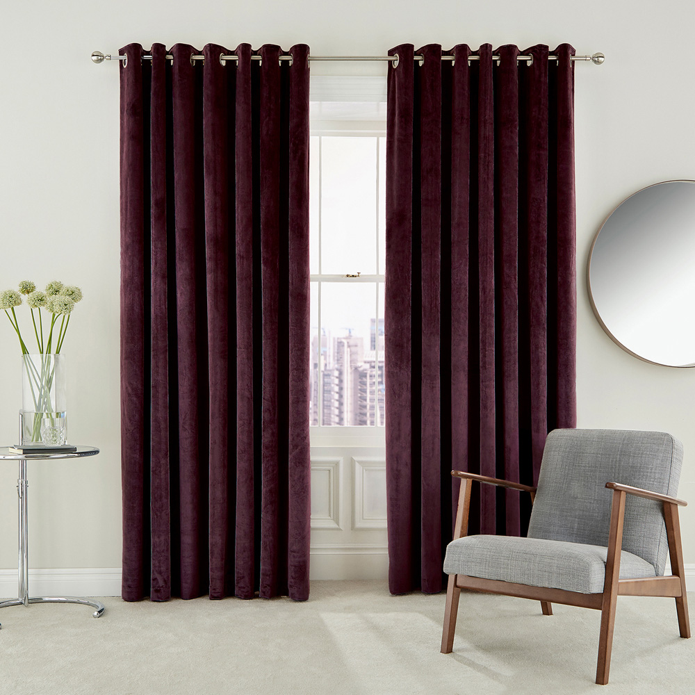 Helena Springfield Escala Lined Mulberry Curtains 229 x 229cm Image 4